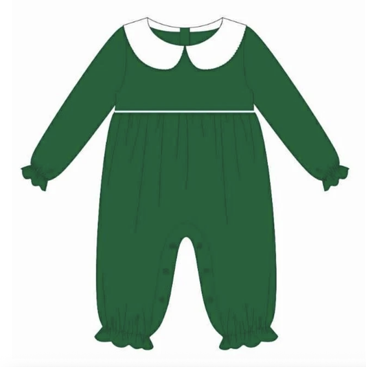 Trotter Street Kids Claire Romper - Hunter Green
