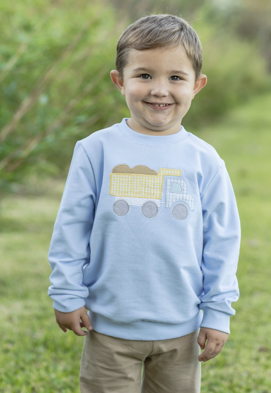 Trotter Street Kids French Terry Pullover - Dump Truck
