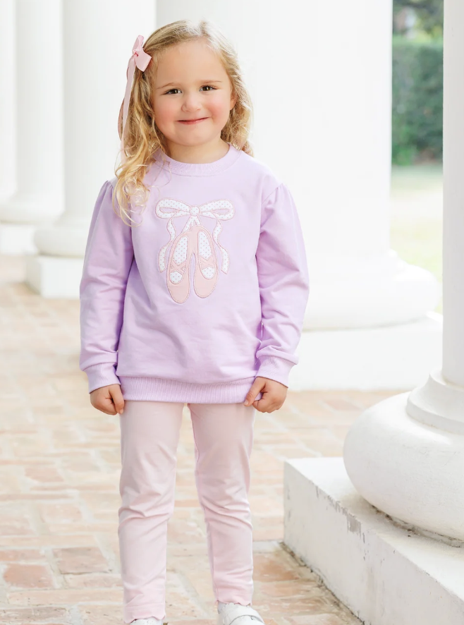 Trotter Street Kids French Terry Pullover - Ballet Shoes