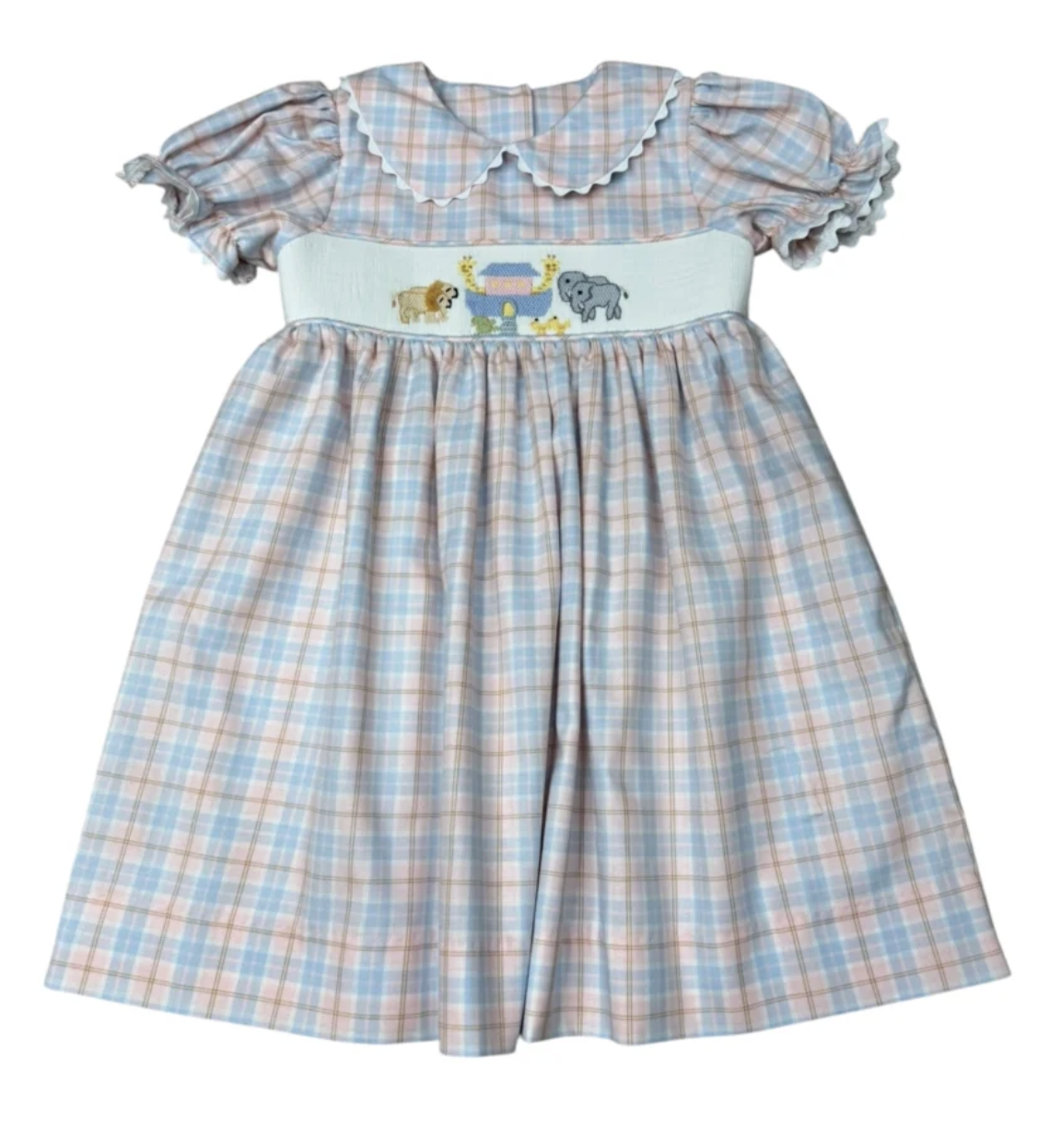 Three Sisters Noah's Ark Smocked Dress