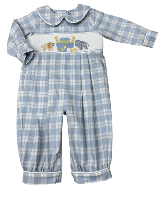 Three Sisters Noah's Ark Smocked Bubble Longall