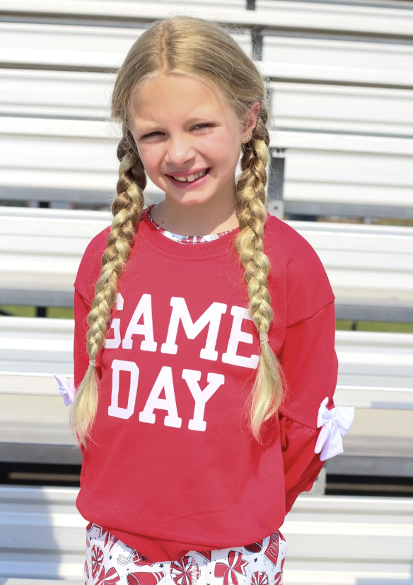 Be Girl Game Day Crewneck Sweatshirt - Red