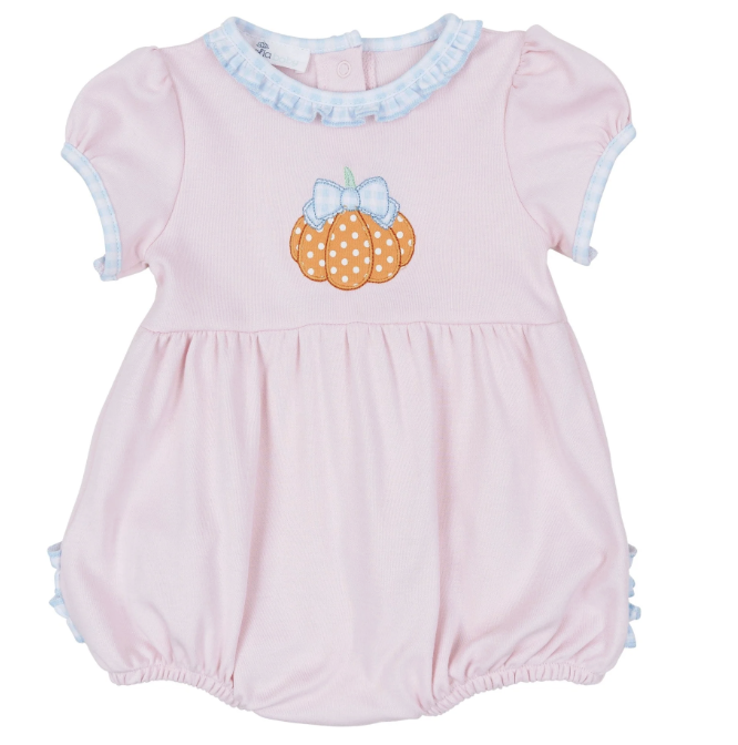 Magnolia Baby Bowtique Pumpkin Applique Bubble