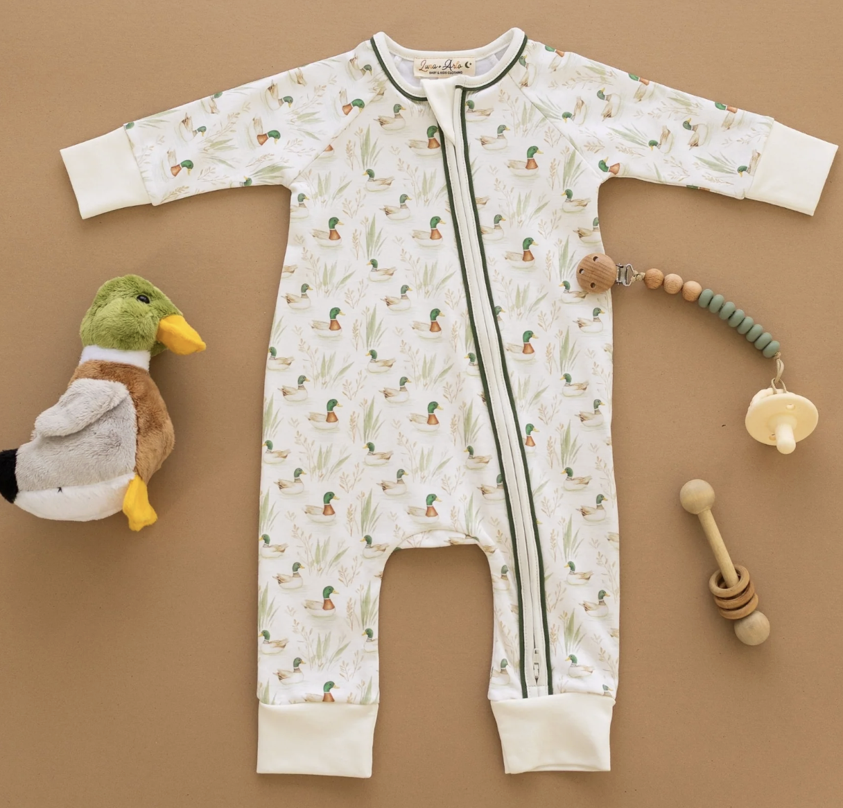 Luna & Arlo Mallard's Pond Zip Playsuit