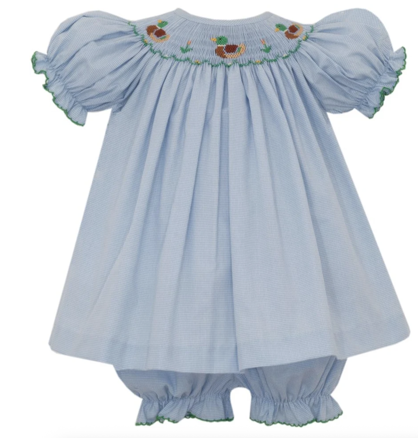 Petit Bebe Mallard Ducks Bishop Bloomer Set