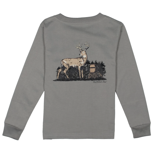 Properly Tied Deer Season LS - Battleship Grey