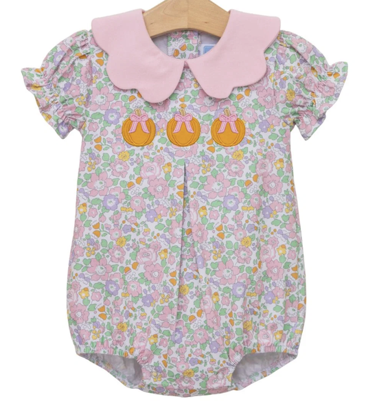 Trotter Street Kids Pumpkin Floral Bubble