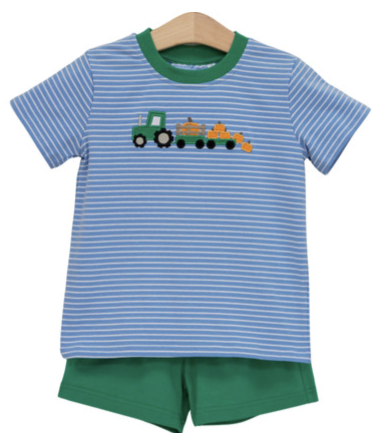 Trotter Street Kids  Tractor Trail Short Set