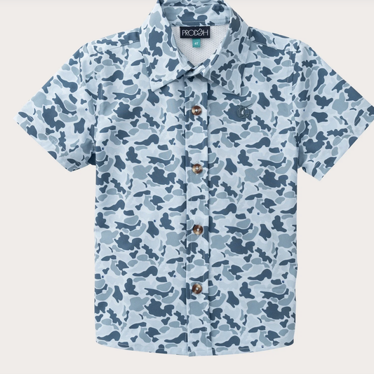 Prodoh SS Button Down Shirt - Blues Break Pt Camo