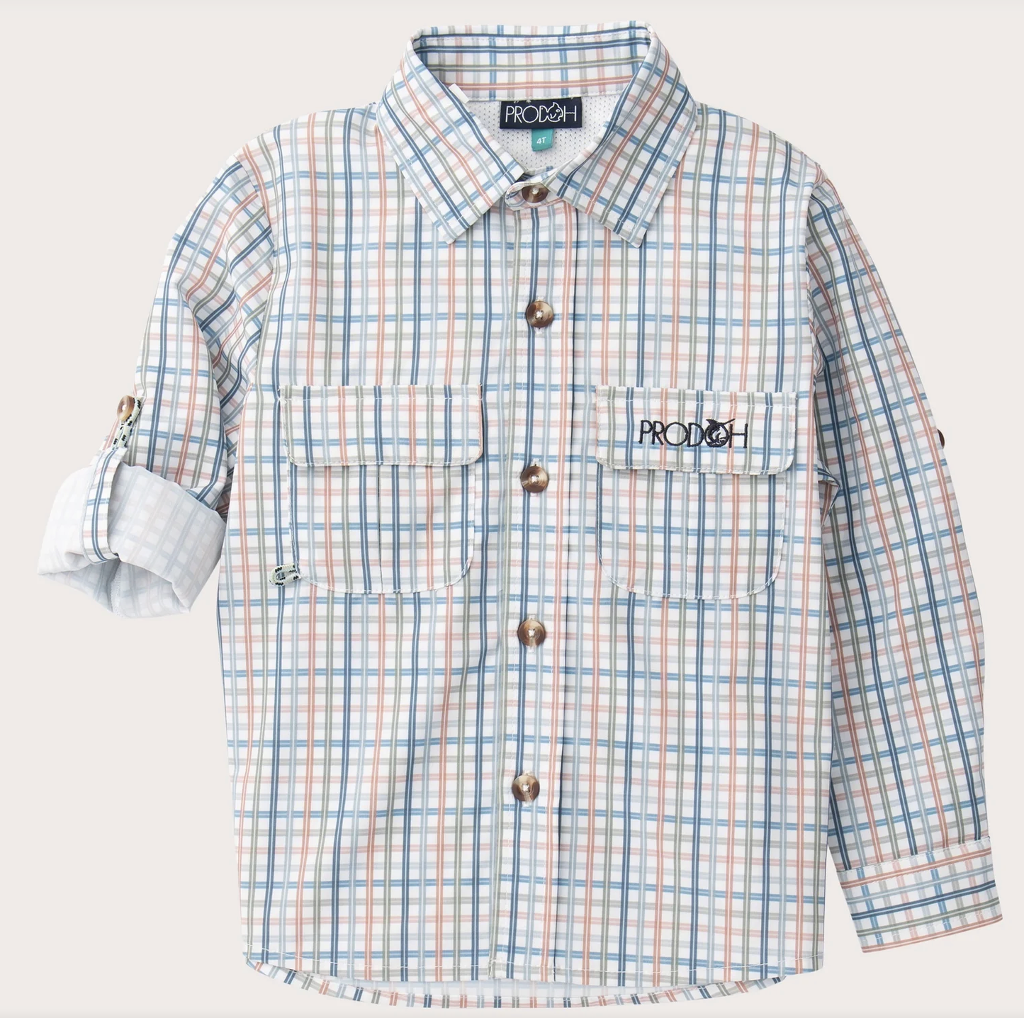 Prodoh Founders LS Fishing Shirt Arona Sullivans Island Plaid