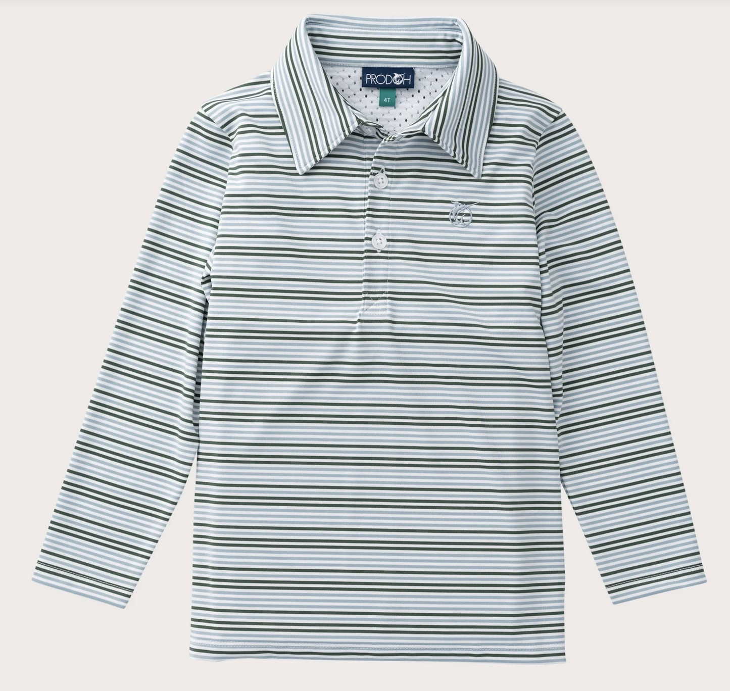 Prodoh LS Pro Performance Polo Arona Camping Green Stripe
