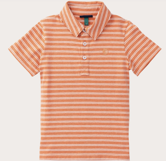 Prodoh SS Too Cool for School Polo - Brandied Melon Stripe