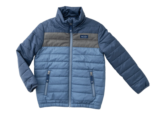 Prodoh Boys Puffer Jacket - Dark Denim Colorblock