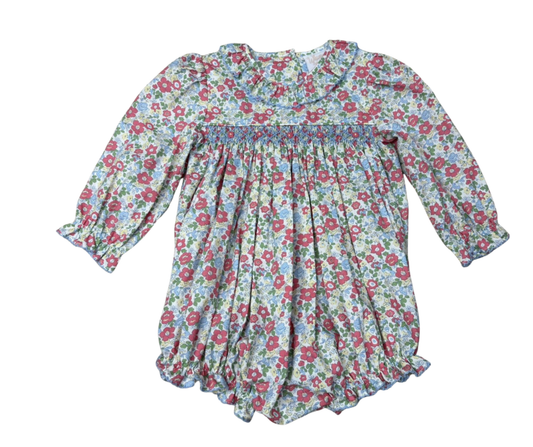 Whimsy Bay Betty's Bouquet Ruffle Smocked Bubble