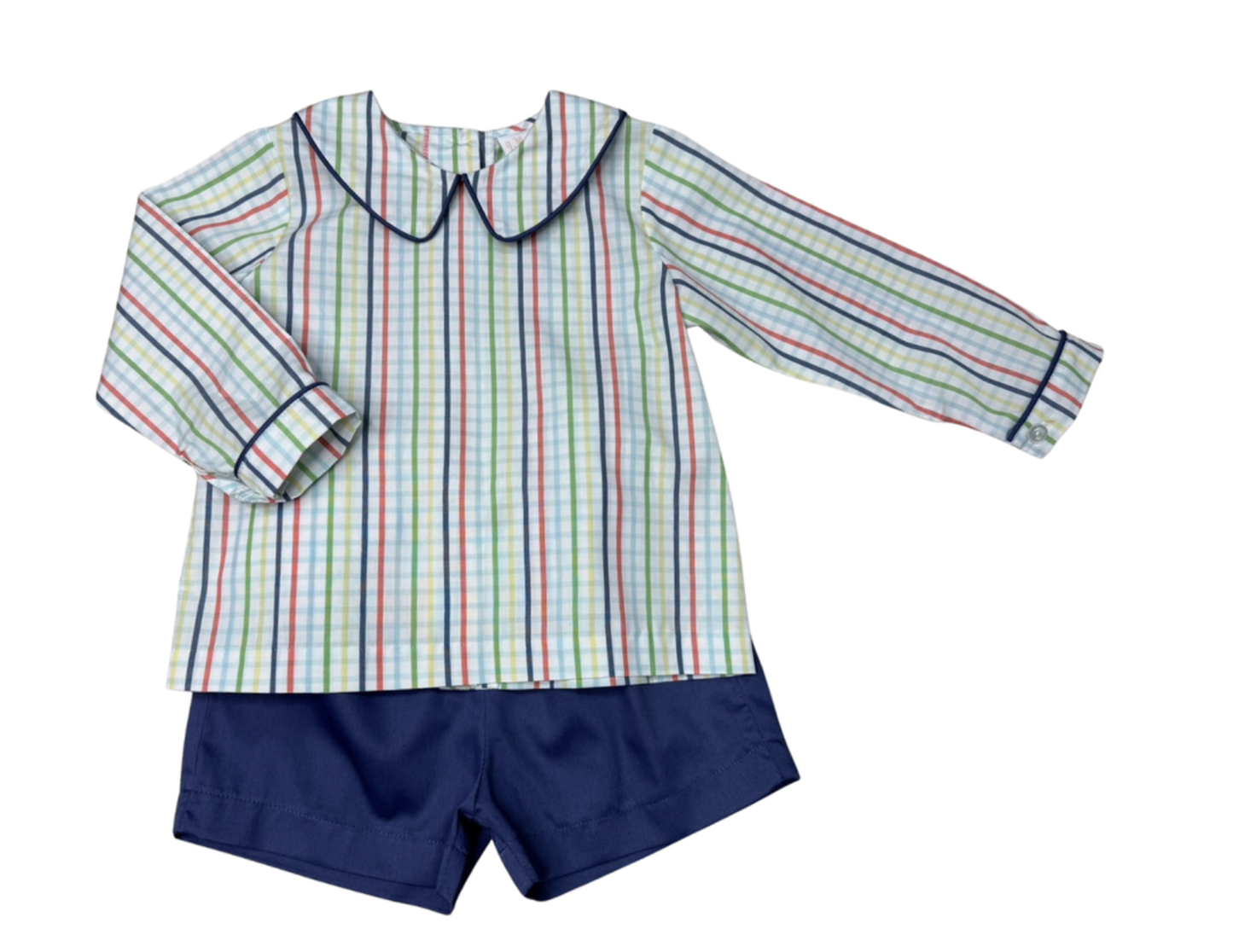 Whimsy Bay Hemingway Plaid Collared Short Set