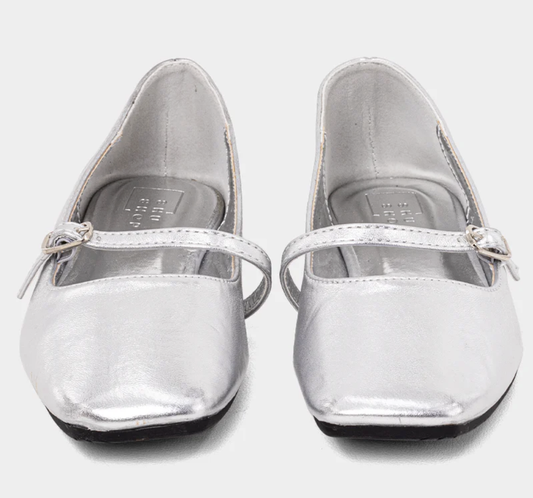 ShuShop Adele  Mini Silver Flats