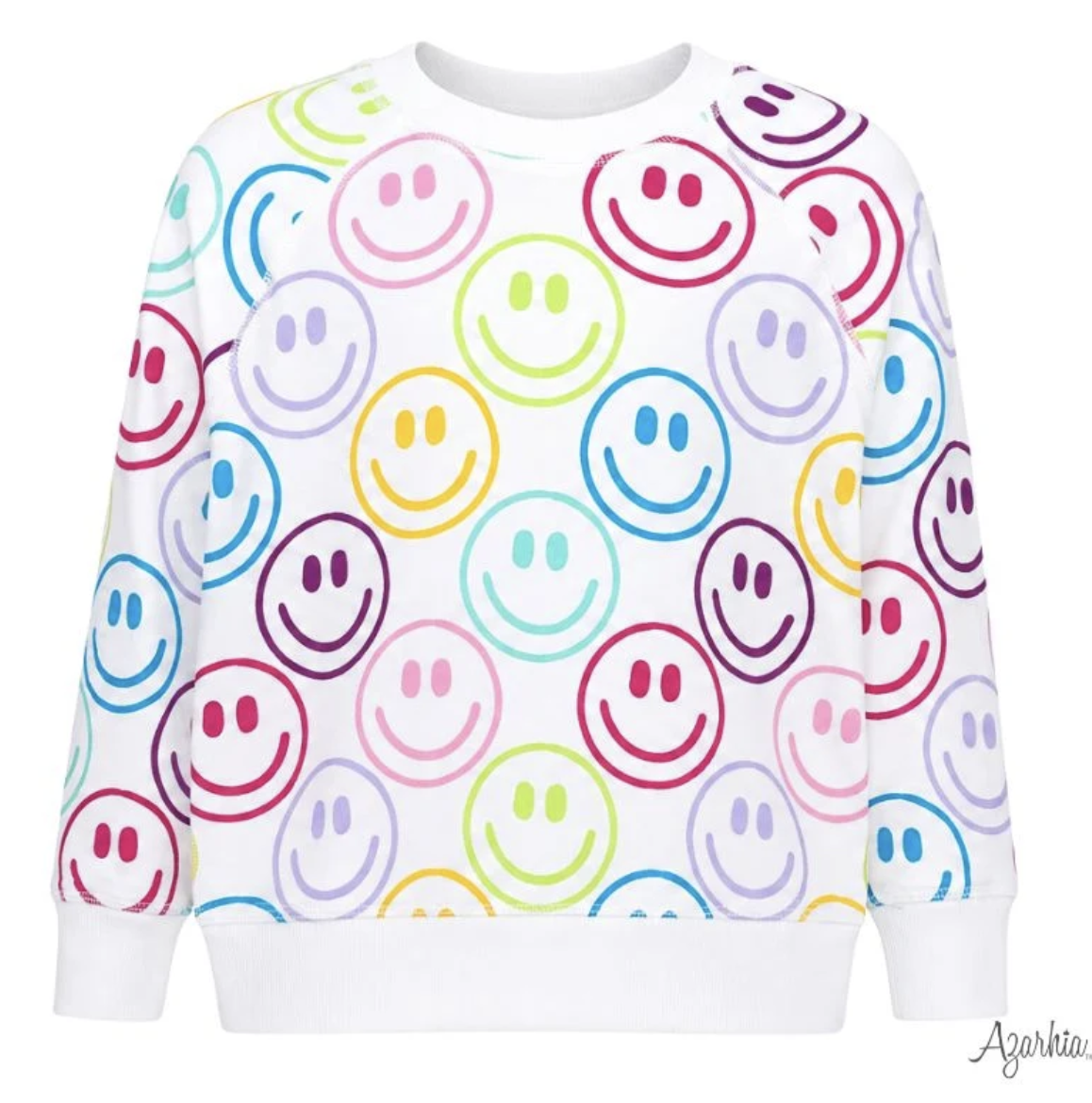 Azarhia Bright Smiley Faces Sweatshirt