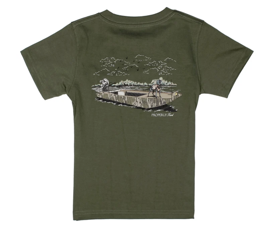 Properly Tied Mossy Oak Boat Ride SS Tee - Olive