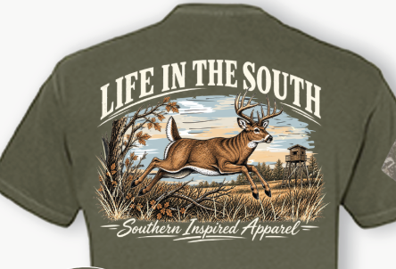 Life in the South Running Buck SS Tee