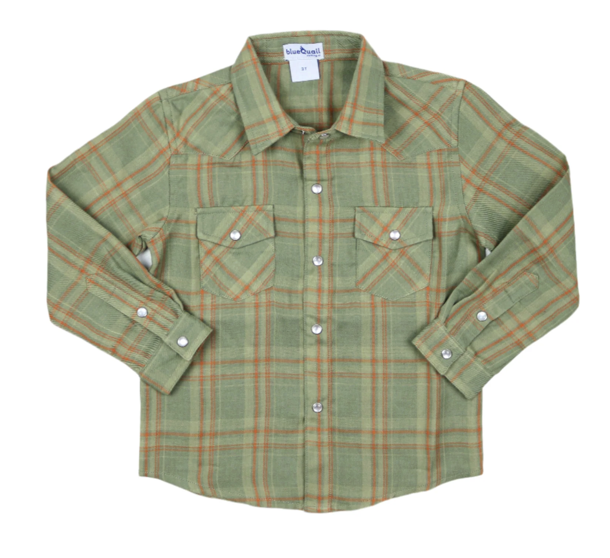 Blue Quail Deer Camp Plaid Flannel Pearl Snap LS Shirt