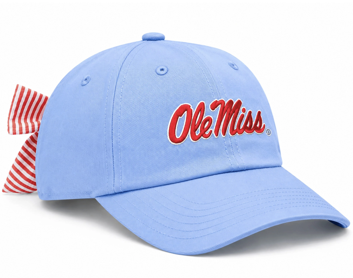 Bits & Bows Ole Miss Bow Baseball Hat