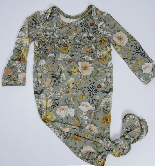 Rockin Royalty Willow Bloom Knot Gown - NB