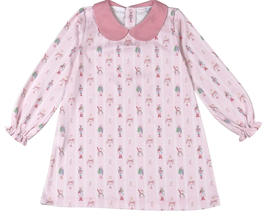 Baby Loren Pink Nutcracker Pima Dress