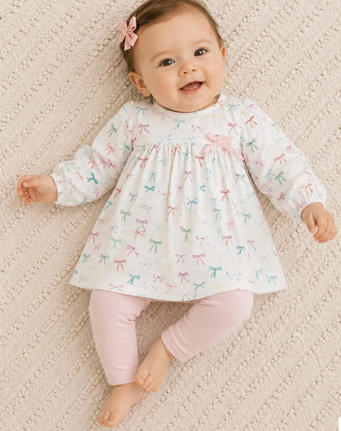 Viverano Bows Baby Dress & Leggings