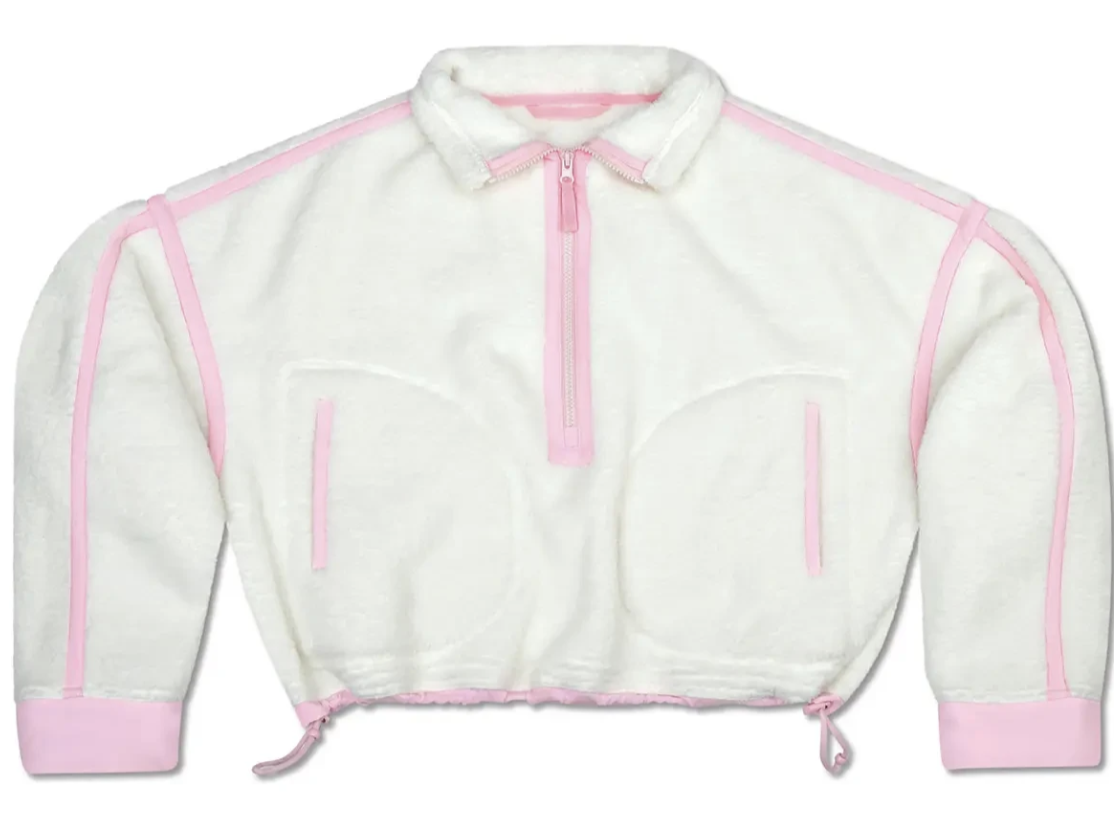 Iscream 1/2 Zip Cream & Pink Pullover