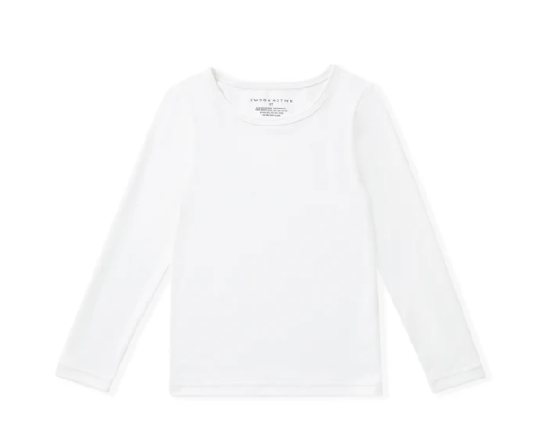 Swoon Activewear White L/S Top