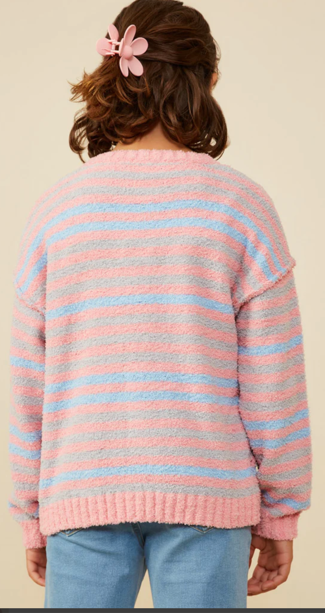 Hayden Girls Ultra Soft Multi Striped Sweater
