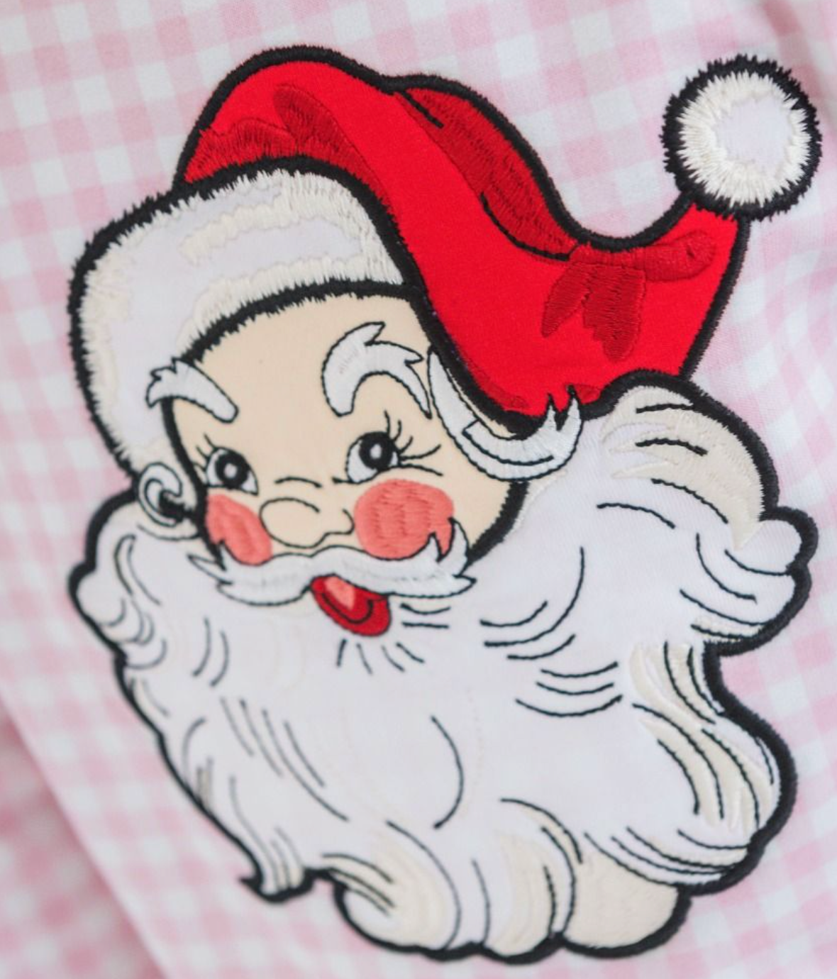 RuffleButts Dear Santa Gingham Sweatshirt
