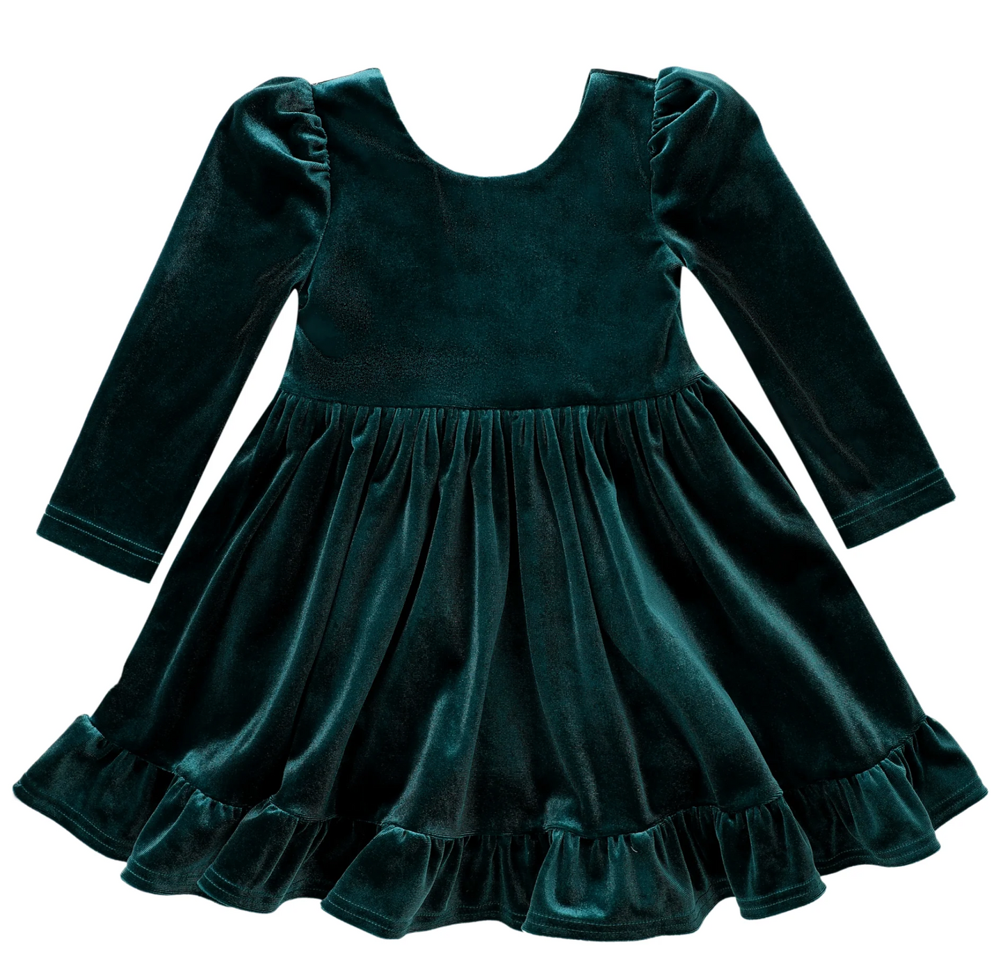 Swoon Baby Hunter Green Velvet Dress