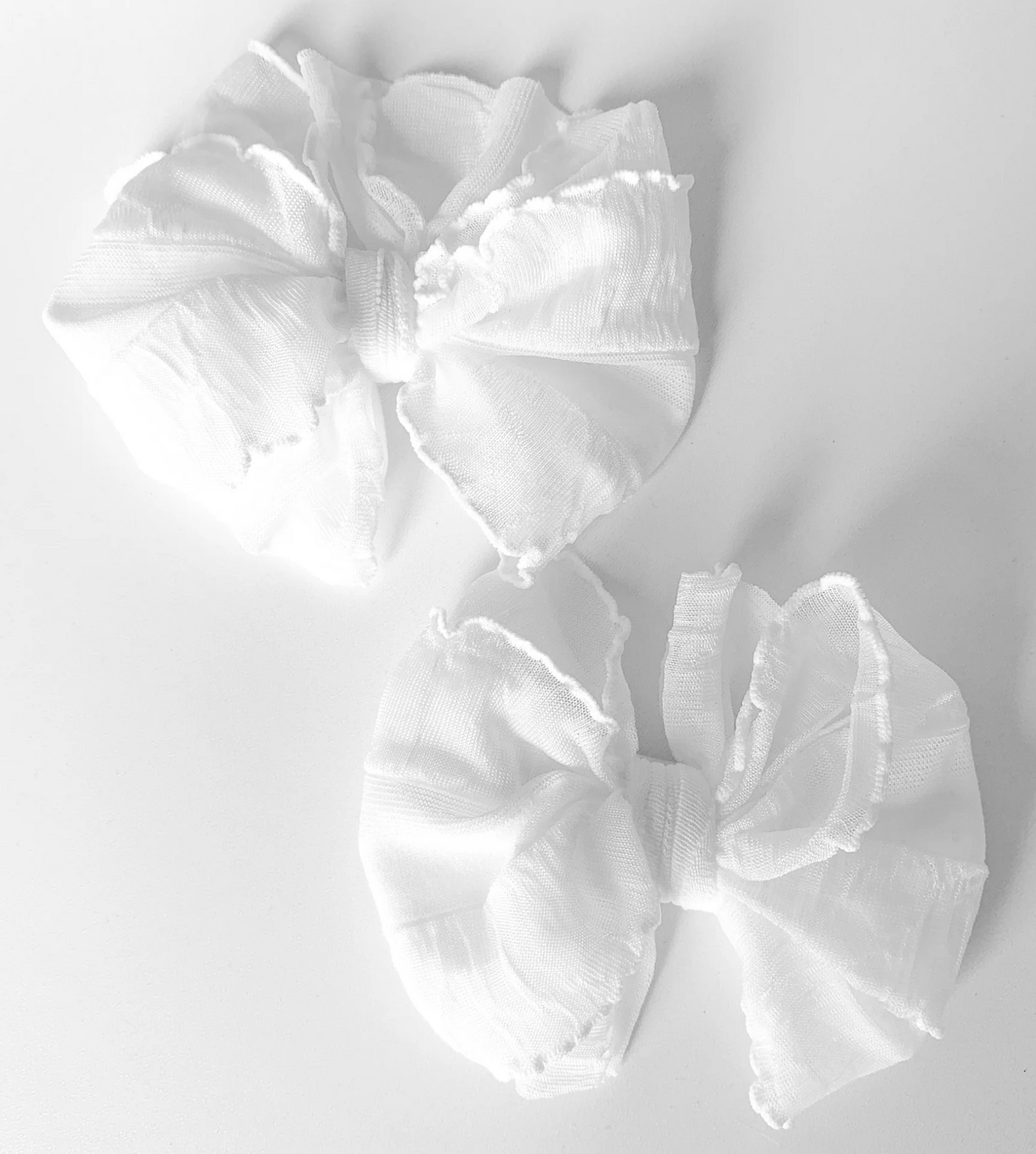 Ruffled Hairbow Clip Set