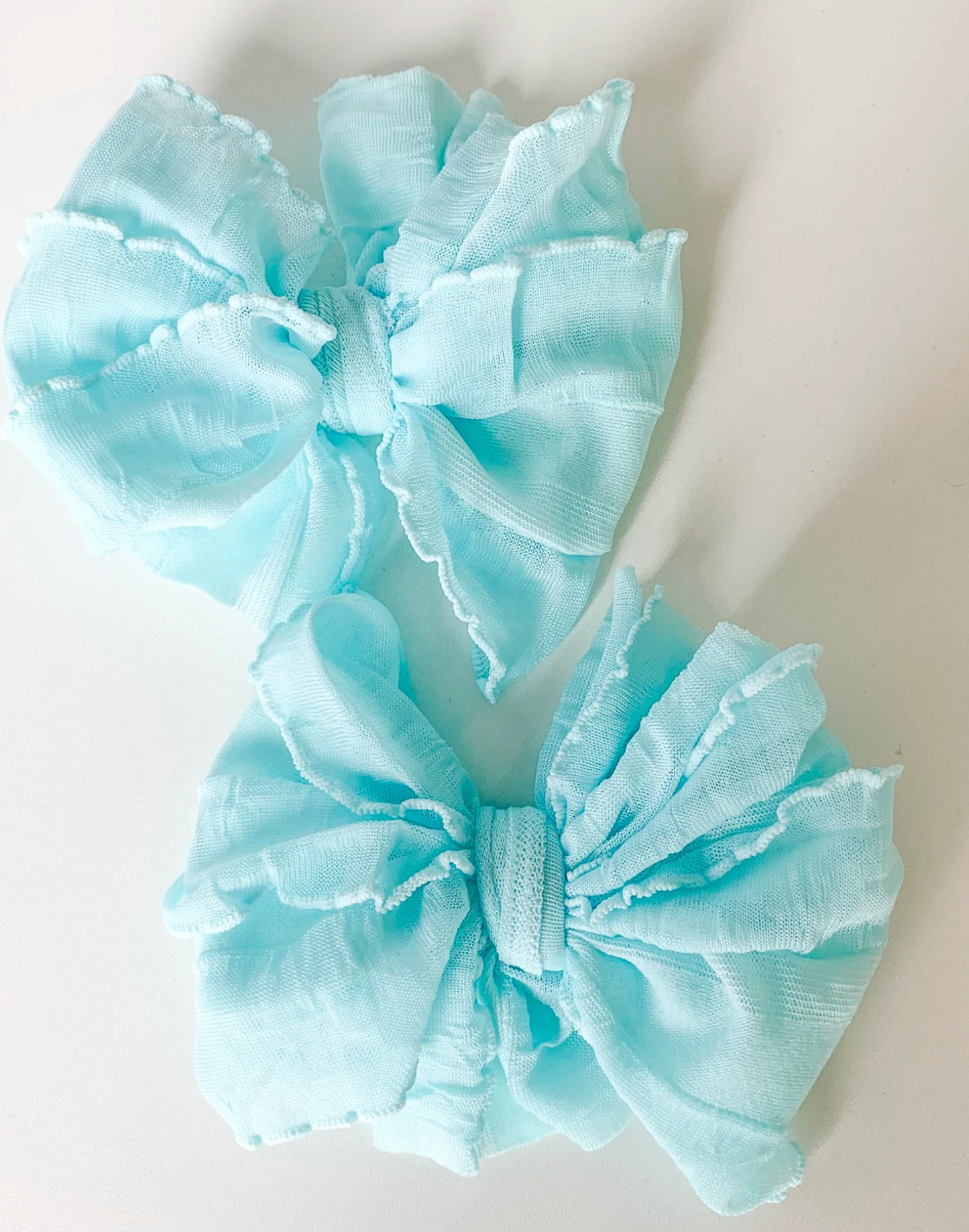 Ruffled Hairbow Clip Set