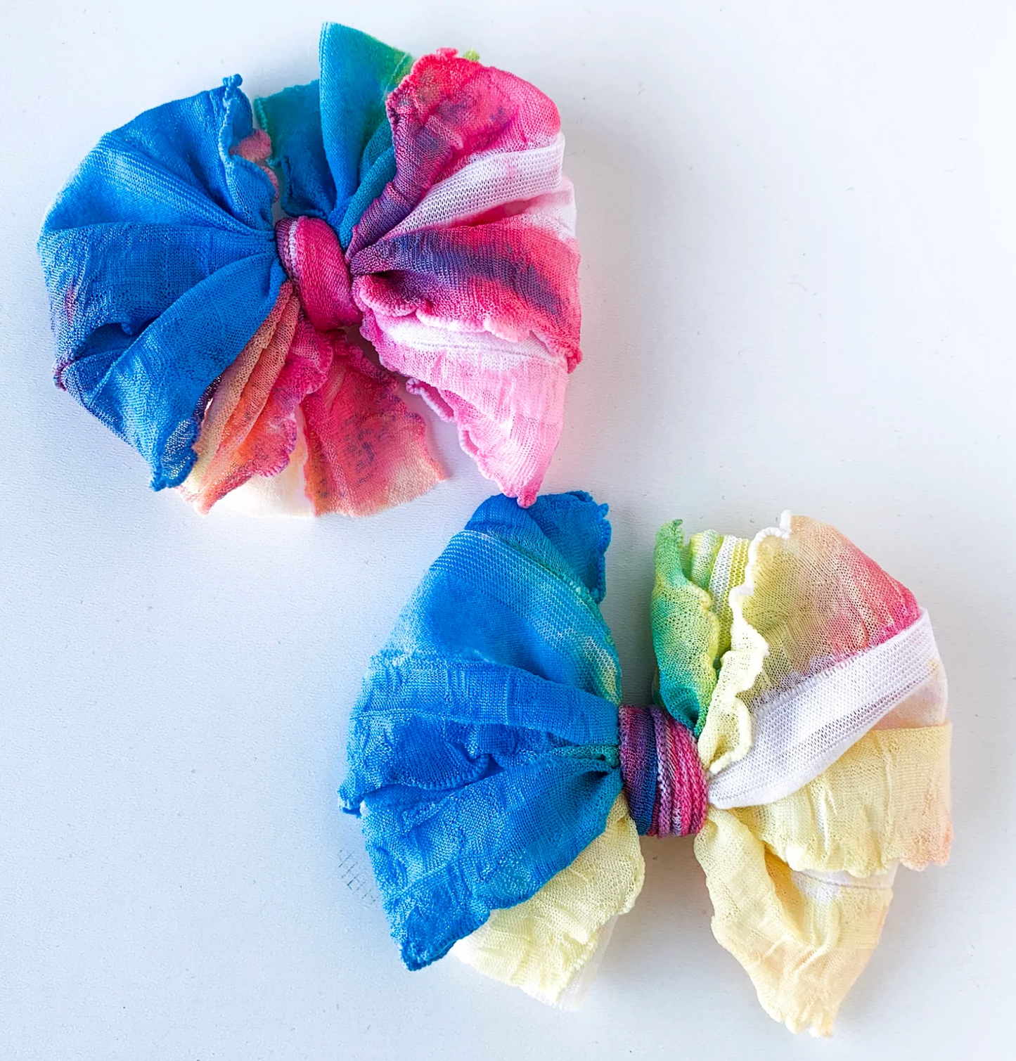 Ruffled Hairbow Clip Set