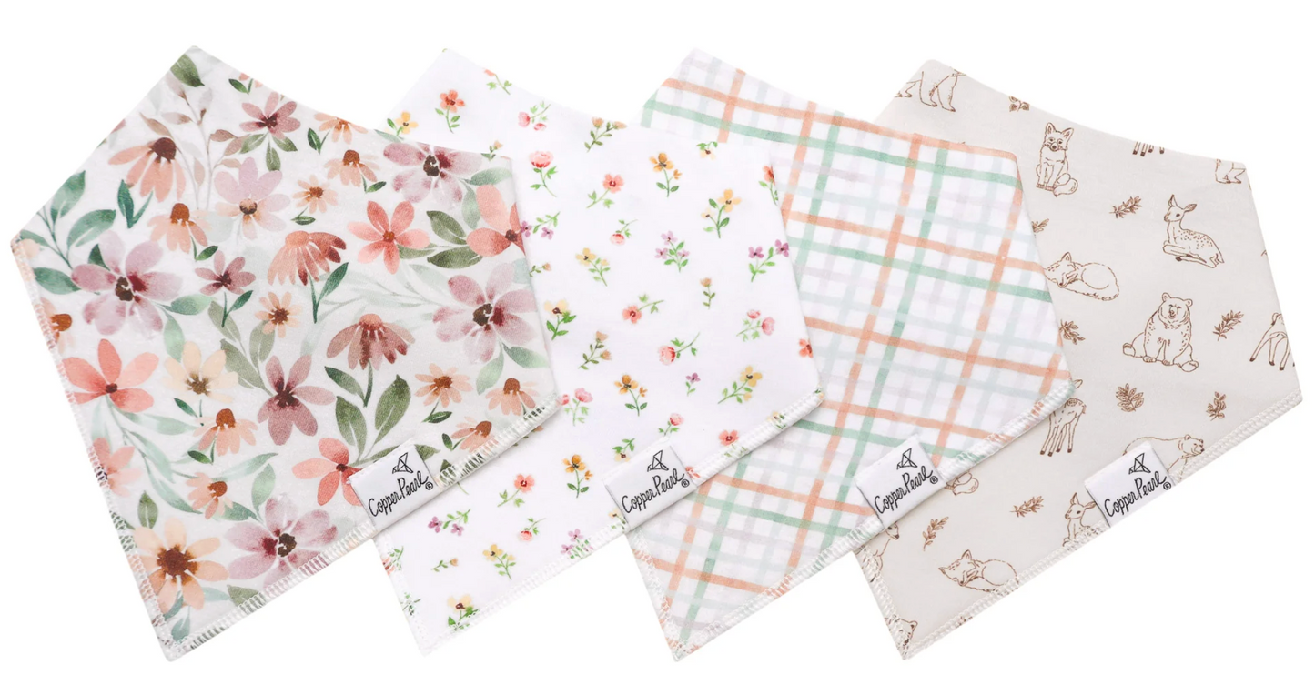 Copper Pearl Natalie Baby Bandana Bibs
