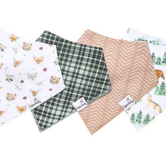 Copper Pearl 4pk Bandana Bibs- Wilder