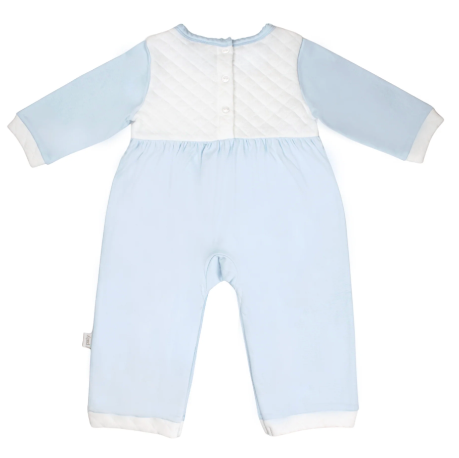 Paty Jacquard Romper - Blue