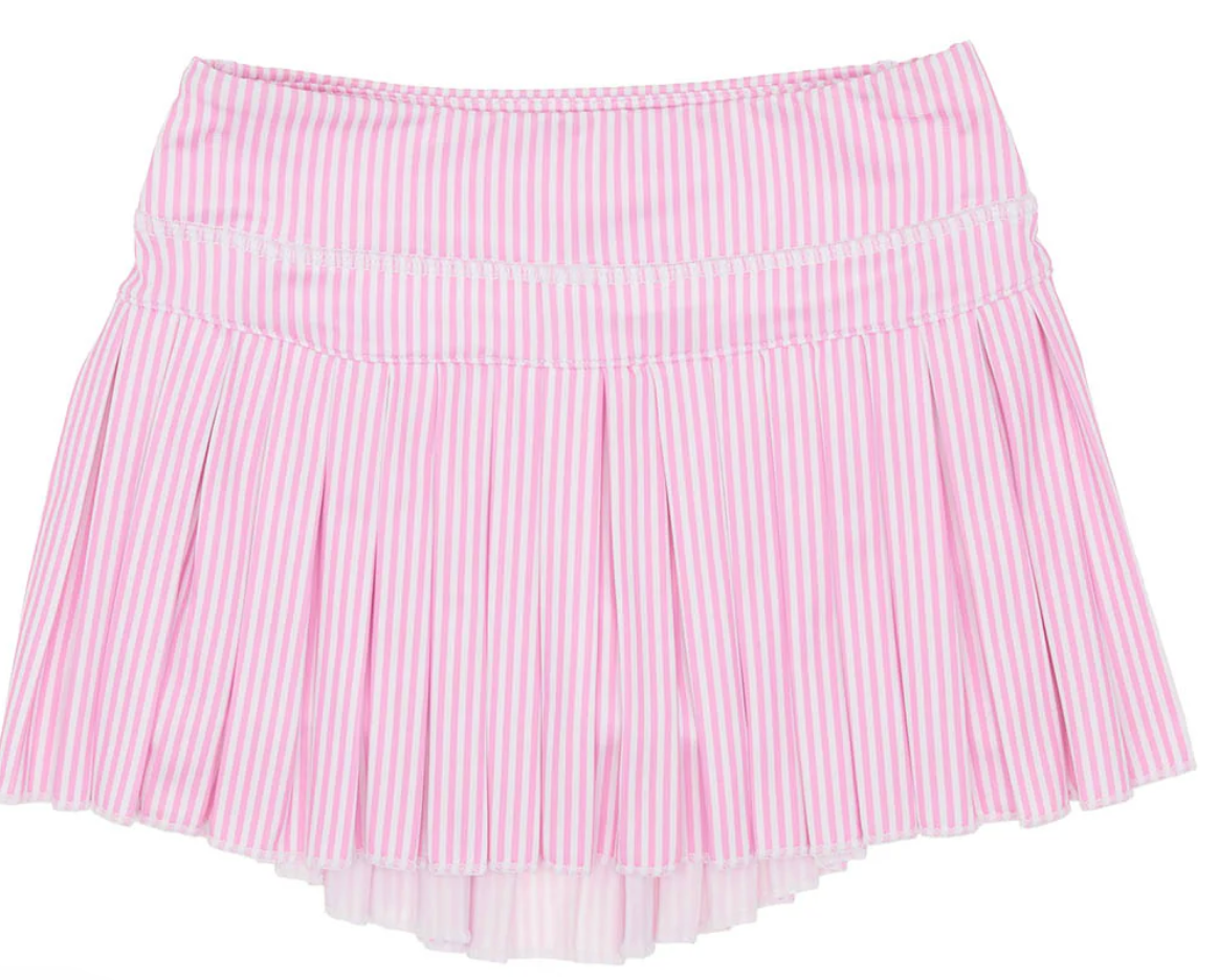 Azarhia Pink Striped Mini Pleat Skort
