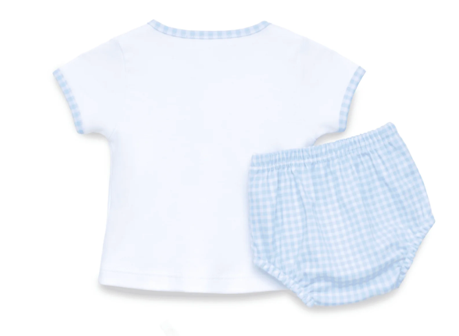 Magnolia Baby Silly Goose Diaper Cover Set - Lt Blue