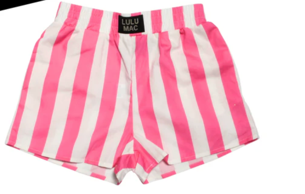 Lulu Mac Youth Darcy Striped Shorts - Bubblegum Pink