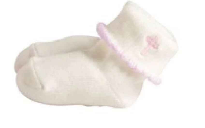 Mud Pie Fold-Over Cross Socks
