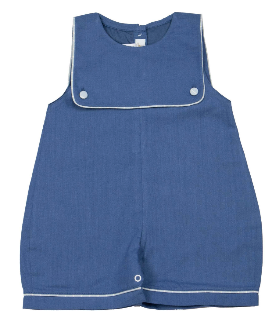 Cuclie Oliver Nautical One Piece Romper - Blue