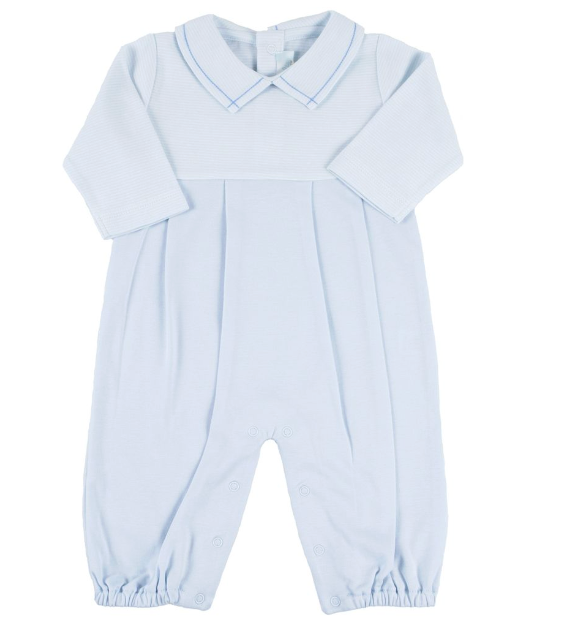 Cuclie Lt Blue Striped Long Romper