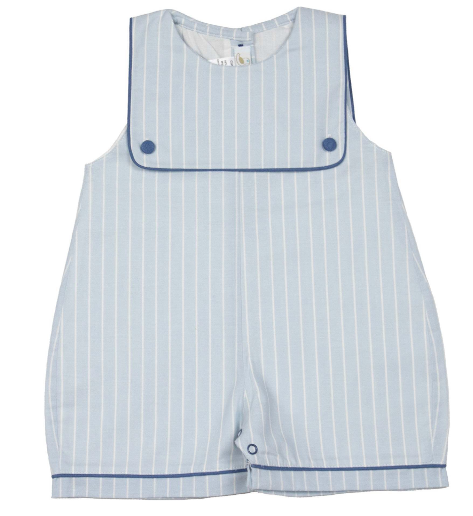 Cuclie Oliver Nautical Linen One Piece Romper