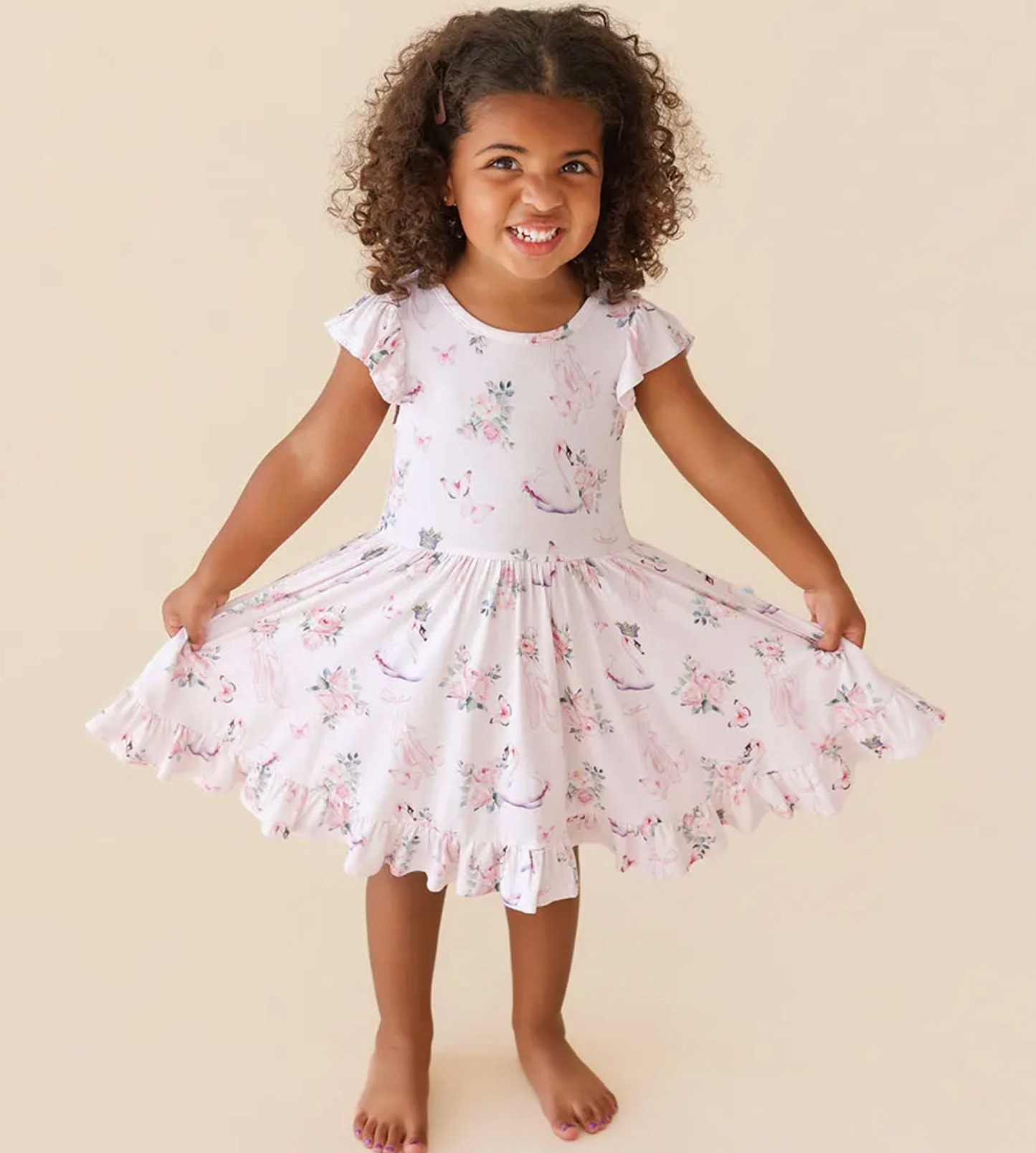 Posh Peanut Pirouette Ruffled Twirl Dress