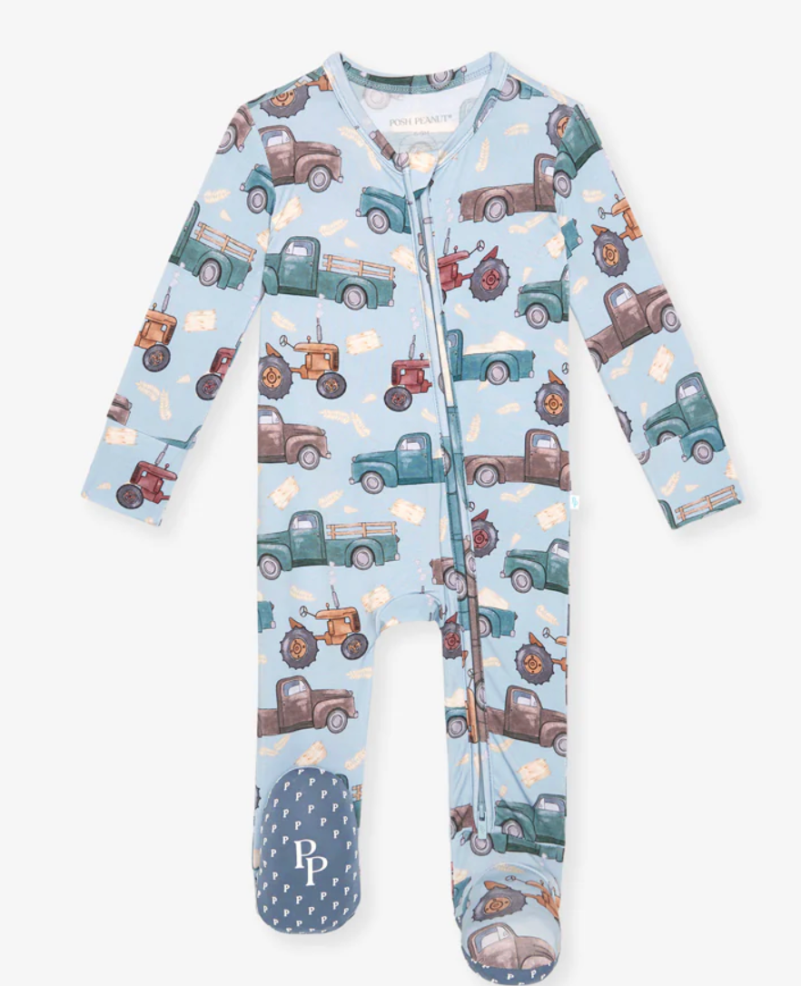 Posh Peanut Footie Zippered One-Piece - Corbin