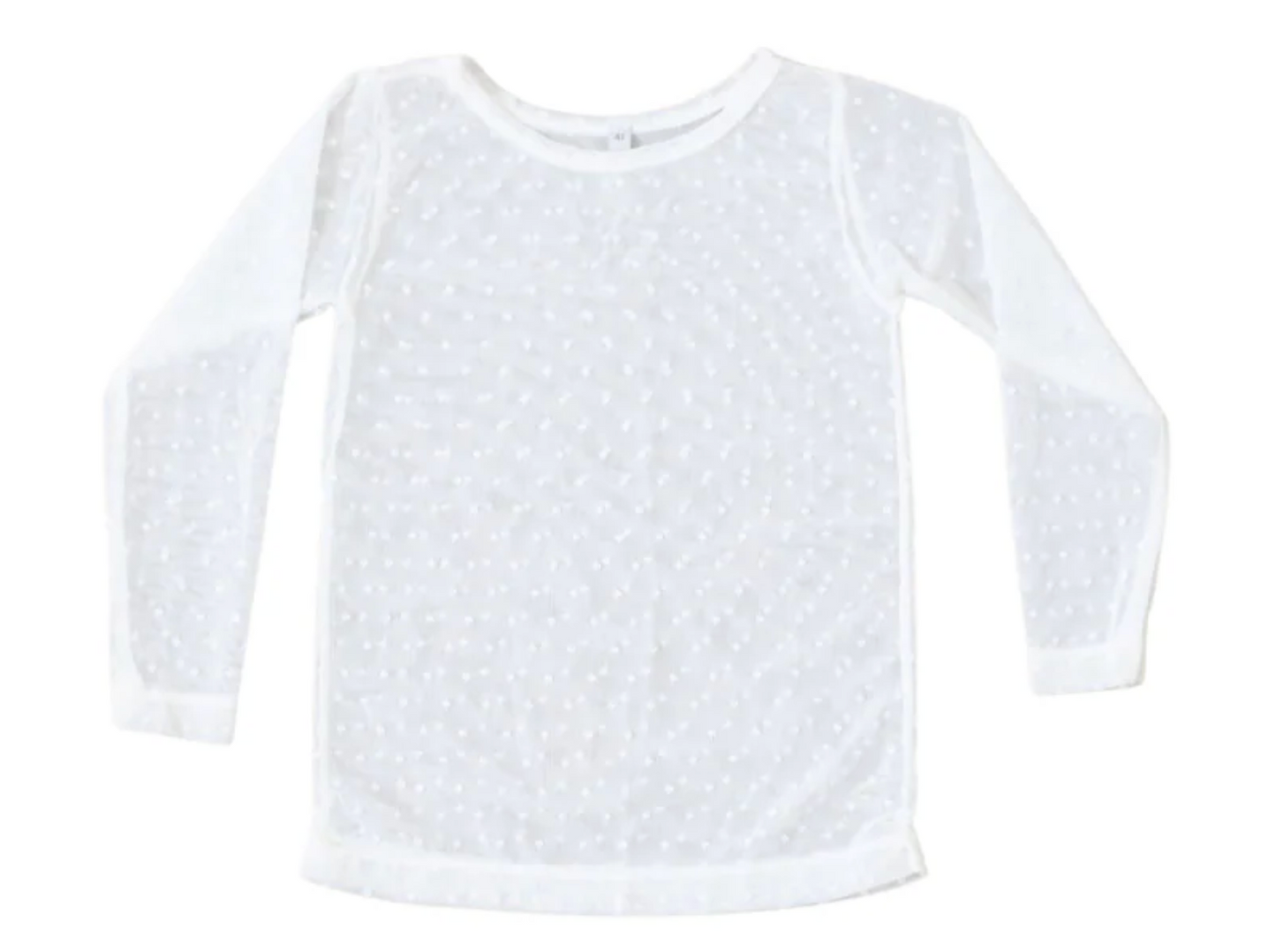 Be Girl Swiss Dot Layering Top - Girls