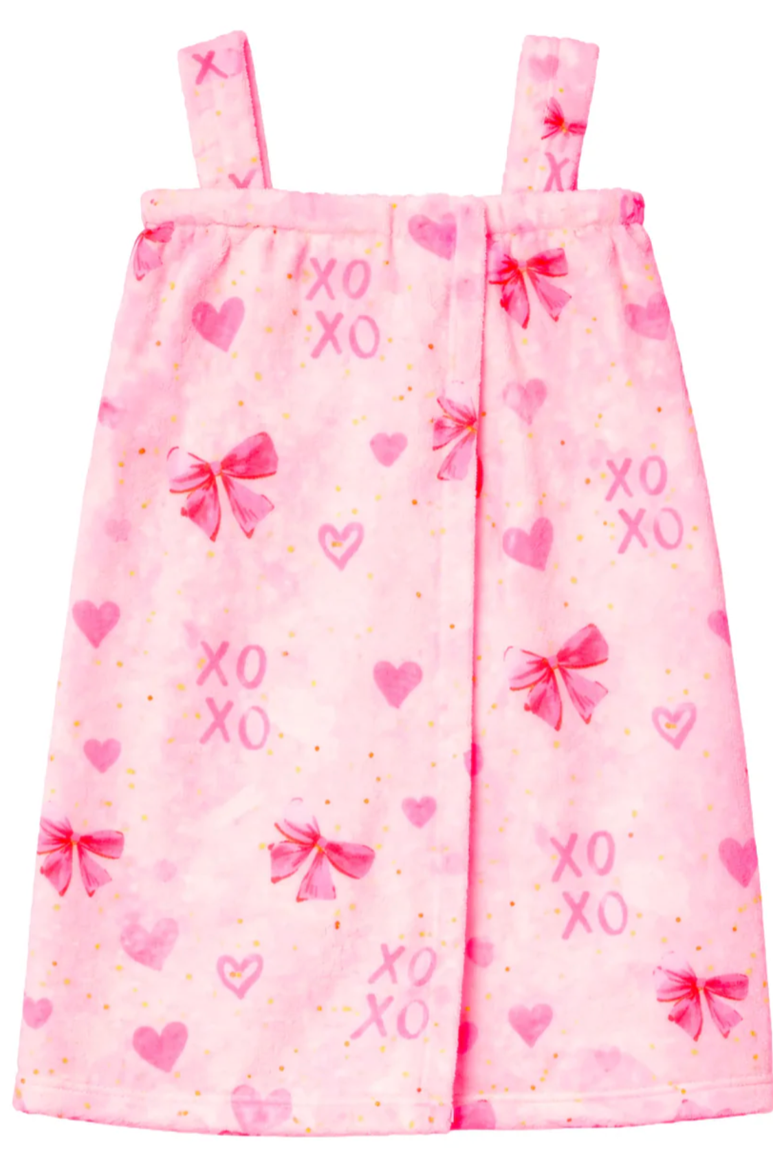 Preppy Goose Plush Bow Print Spa Wrap